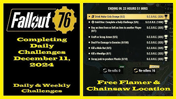 Completing Daily Challenges For December 11, 2024 - Fallout 76 Daily Challenge Guide