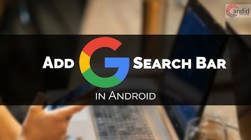 How to put Google Search bar on the home screen on Android?