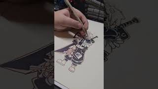 one character left for sketchbook #art #artist #fyp #artshorts #drawing #sketch #inkdrawing