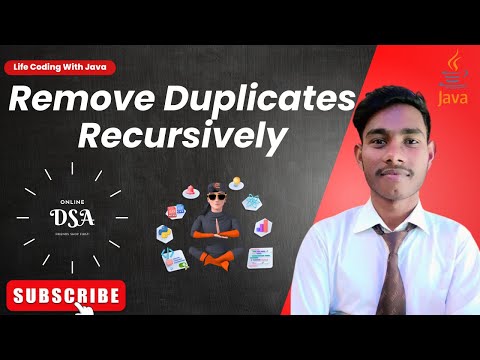 Remove Duplicates Recursively || java