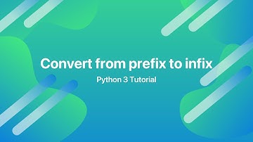 Convert prefix to infix notation in Python