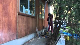 Making a Cyr Wheel: LED Cyr Wheel - rolling it! (version 3)