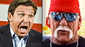 Florida Protester FLATTENS DeSantis During Hulk Hogan Tribute
