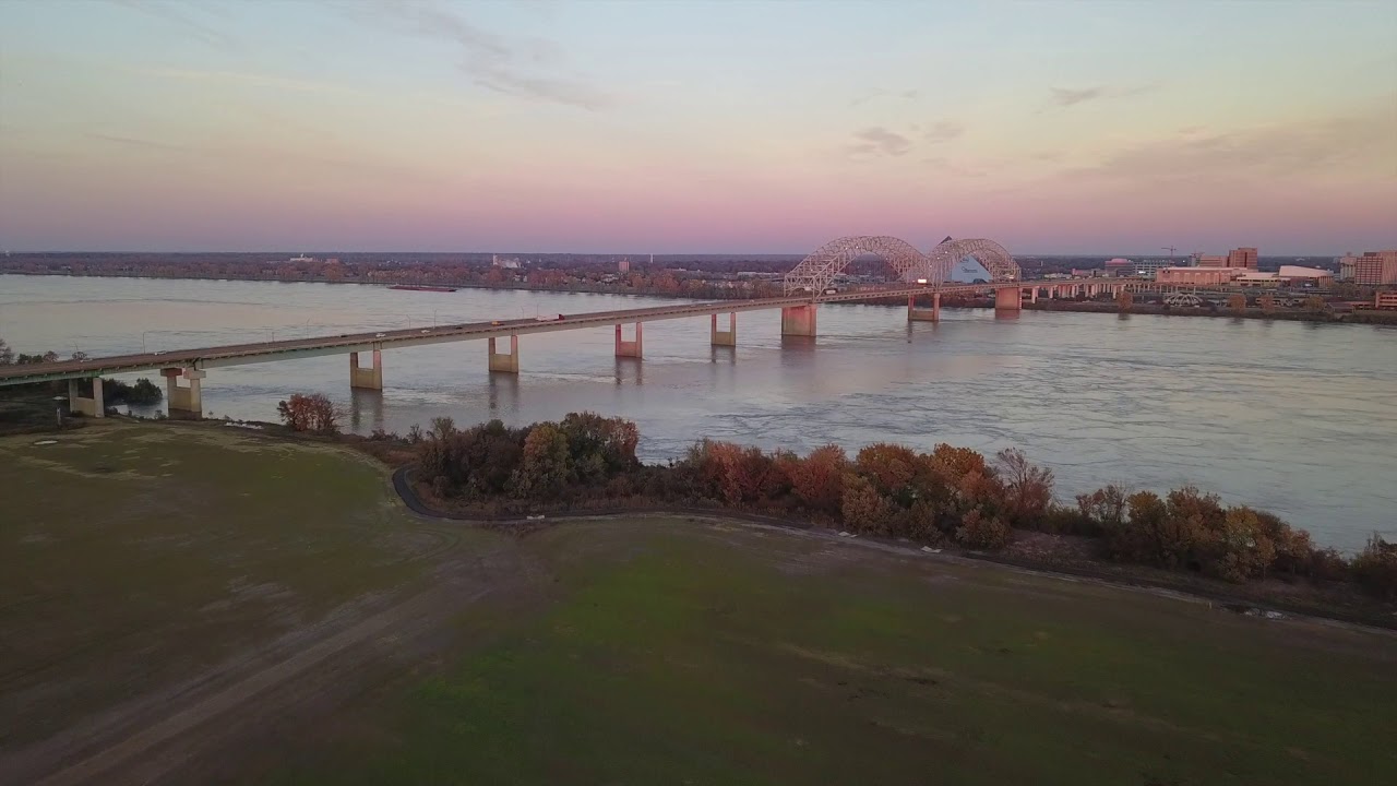 Memphis and a Mississippi River Sunset