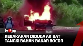 Pengemudi Mobil Berhasil Selamat Dari Kebakaran Minibus | Kabar Utama tvOne