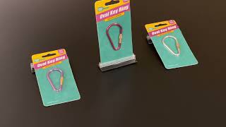 LL73701  ANODIZED ALUMINUM OVAL KEY RING,1/CD