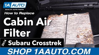 Athlete Statistics How to Replace Cabin Air Filter 14-17 Subaru Crosstrek
