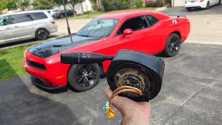 Dodge turn signal switch replacement / clock spring and steering wheel removal #dodge #challenger 