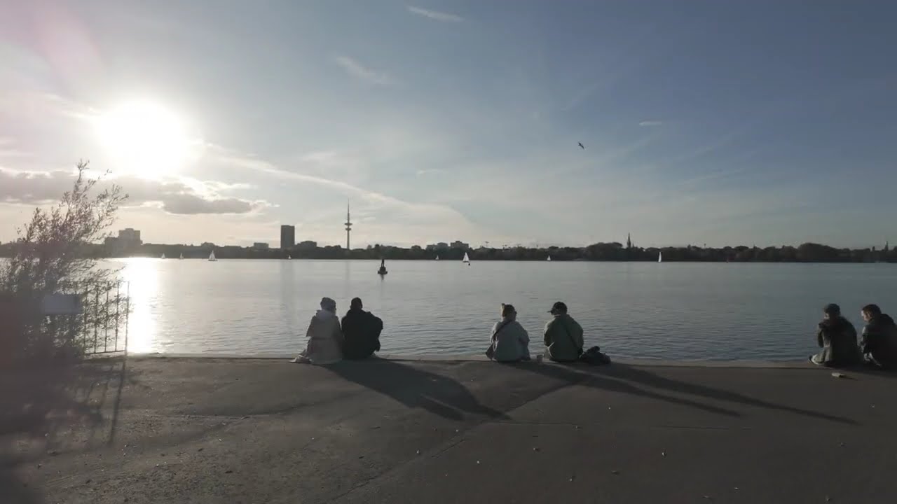 Sunset at Hamburg, Germany