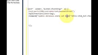 Visual C++ Tutorial 16 | Windows Forms Application Edit Update a data from Database with button