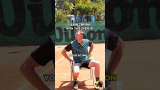 Learn topspin with this exercise. #tennis #tennistips