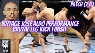 UFC 4| Vintage José Aldo Performance. Brutal Leg KO From Calf Kicks! (Patch 7.0)
