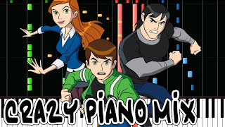 Crazy Piano Mix! BEN 10 ALIEN FORCE Main Theme chords