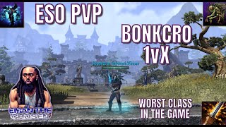 ESO PVP: BONKCRO 1VX!!! WORST CLASS IN THE GAME (REACT STREAM)