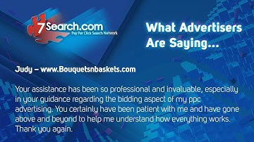 What Advertisers Are Saying - 7search.com