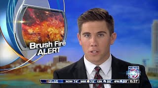 Brush fire burns in Lake County