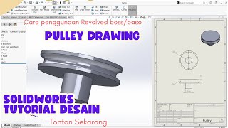 Solidworks 2024 Drawing Tutorial || Pulley drawing || Revolved base Wealth