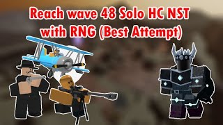 Reach Wave 48 Solo HC NST with RNG after Christmas Update | Roblox Tower Defense Simulator