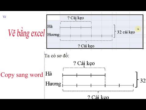Hướng dẫn vẽ sơ đồ đoạn thẳng để tóm tắt bài toán có lời văn bằng excel chỉ mất 1 phút