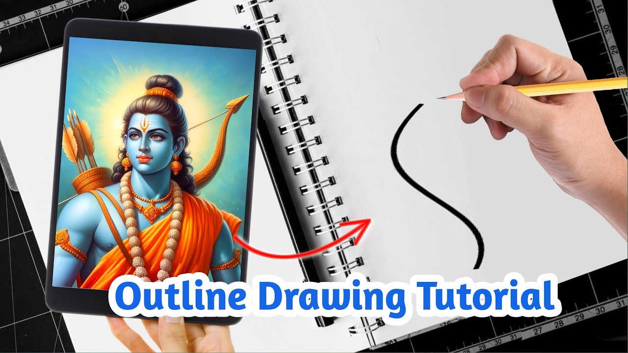 Drawing Shree Ram || How To Draw Shree Ram Very Easy || Shree Ram ...