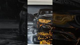 Acrylic Painting on Canvas #acrylic painting #car #bmw #bmwlovers  #canvaspainting #monsoon #art