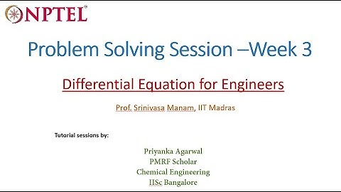 Problem-solving session Week 3: Differential equation for engineers