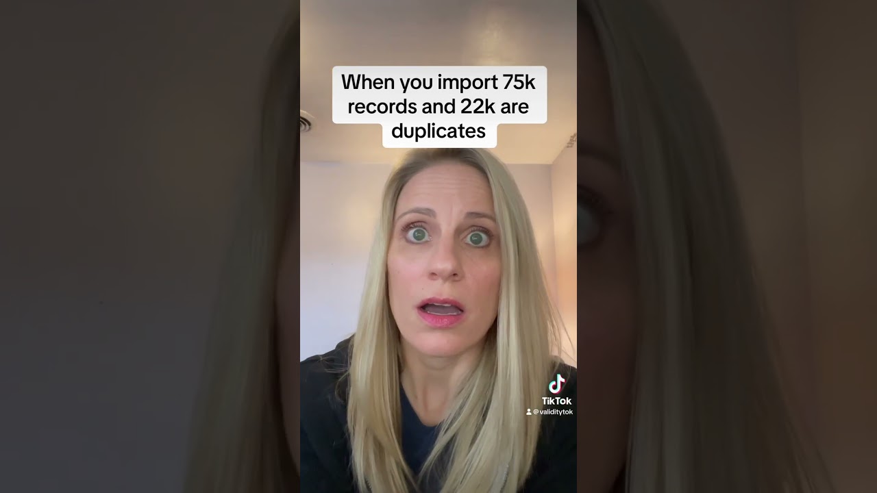 When you import 75k records and 22k are duplicates...
