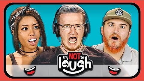 YouTubers React To Try To Watch This Without Laughing or Grinning #7