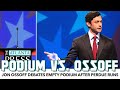 Jon Ossoff Debates Empty Podium After Perdue Runs