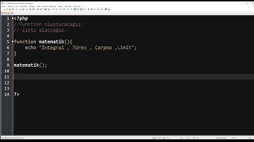 PHP Dersleri - Function ve Uygulamaları