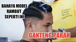 Bikin ganteng dengan model potongan rambut belah samping