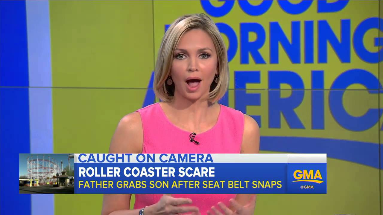 Father Saves Son After Roller Coaster Seat Belt Breaks [CAUGHT ON TAPE