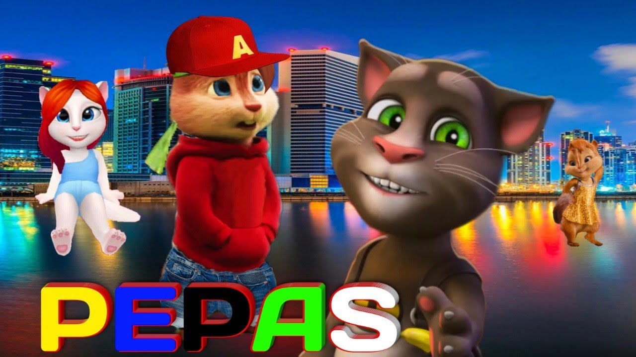 Farruko - PEPAS / Music video ( talking tom & Alvin y las Ardillas)