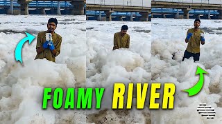 Alarming Condition of Altered Foamy River Captured on Video