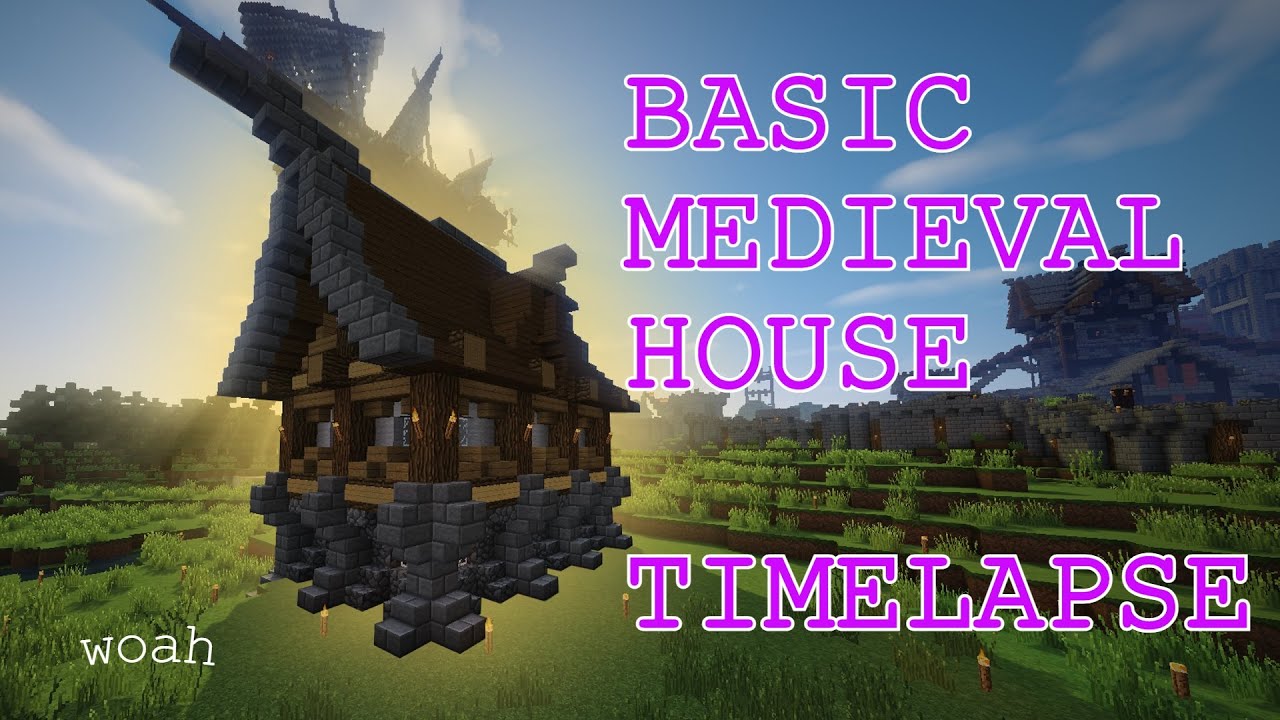 [Minecraft] Basic Medieval House Timelapse | Minecraft 1.8.9 - YouTube