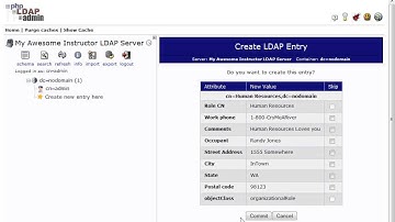 PHP LDAP Admin Interface Walkthough