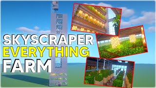 SkyScraper Farm | Minecraft One Chunk Farm Tutorial thats a Minecraft Everything Farm (1.18)