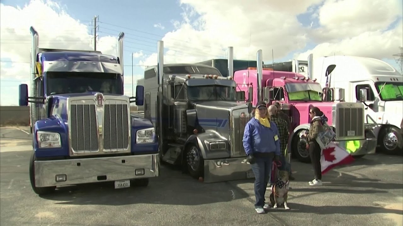 ⁣American truckers launch convoy protest
