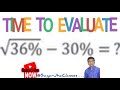 Evaluate √36% - 30% = ? | SAT Preparation