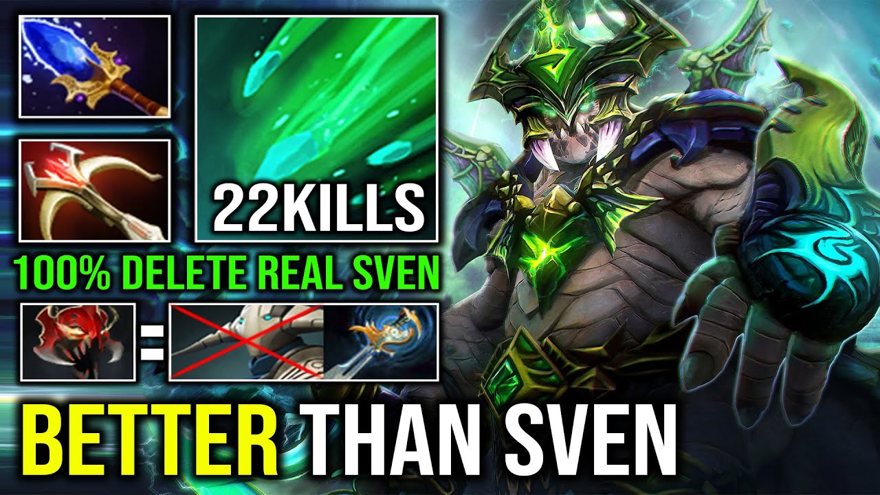 NEW SVEN HERO 1v5 Rampage Cleave Deleted Real Sven with 670 Damage Per Hit Underlord Dota 2
