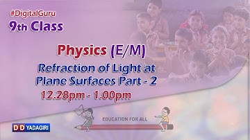 9th Class Physics (E/M) | Refrection of Light at Plane Surfaces Part-2 | School Education | Dec 02,