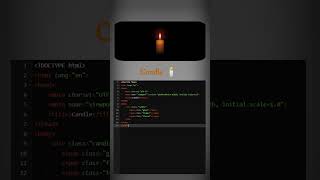 Creating a candle in a HTML web page