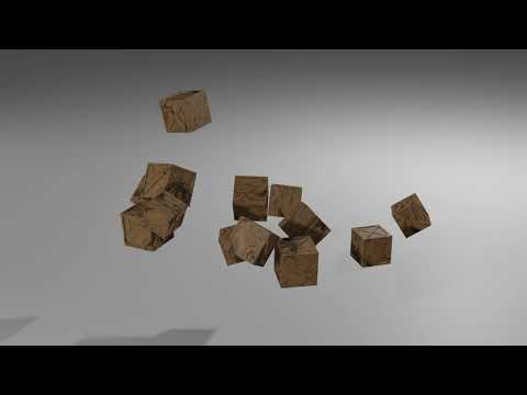 falling cubes animation in blender - Rigid body