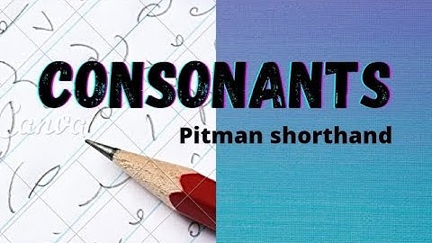 #shorthand #stenography shorthand consonants || pitman shorthand ||phonography ||stenography