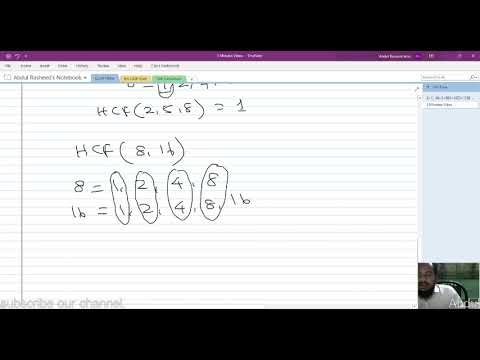 #3. 5 Minutes Math - How to Find HCF of Numbers. HCF (2,5,8), HCF(8,16 ...