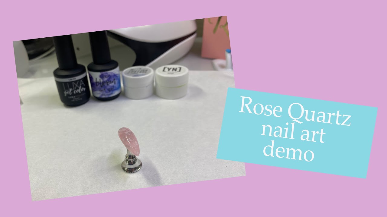 Rose Quartz Nail Art using Luxa Bloom Gel | The Mani Maniac
