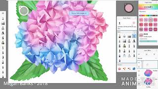 Hydrangeas Painting - Sketchbook Pro