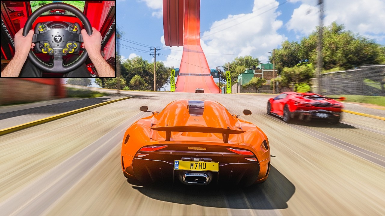 Koenigsegg Regera - Hot Wheels Race - Forza Horizon 5 | Steering Wheel Gameplay
