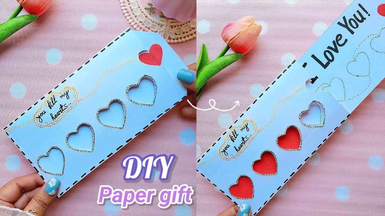 DIY paper gift card / how to make cute gift / paper gift card idea ...