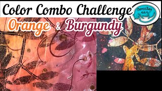 Botanical Gelliprinting for Orange and Burgundy color combo challenge by devonrex4art 438 views 6 months ago 39 minutes